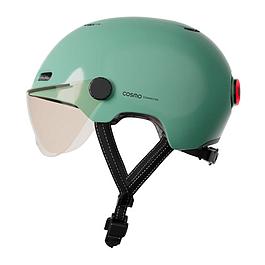 Casque vélo avec visière - technologie cosmo - turquoise