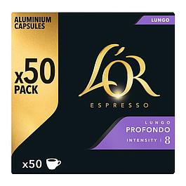 Pack de 50 capsules café L'Or Espresso Lungo Profondo Intensité 8