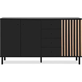 Buffet - 3 portes - noir mat