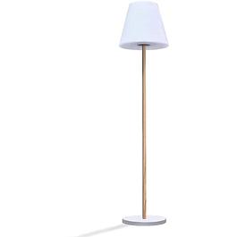 lampadaire solaire - bois clair