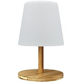 Lampe de table pied en bambou - blanc