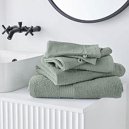 Lot de 10 serviettes de toilette - vert - 50x90 cm