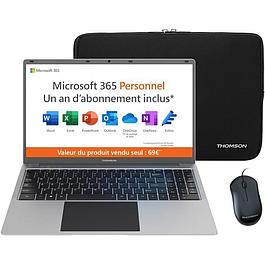 PC Portable  - 15,6' HD  128Go - THOMSON