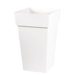 Pot de fleur haut carré - Blanc