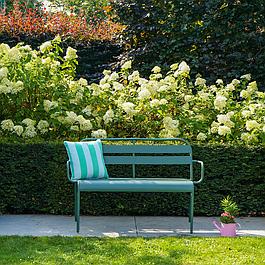 Banc de jardin - vert - 118 cm - aluminium