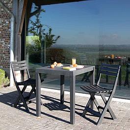 Ensemble repas d'extérieur 2 personnes - petits espaces