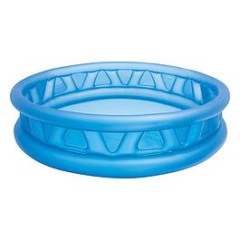 Piscine gonflable ronde Soft Side Pool pour enfant et famille - INTEX - 188x46cm - Capacité 666L - Bleu