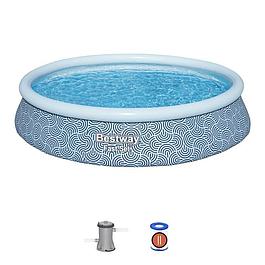 Piscine gonflable ronde (avec pompe et cartouche) - BESTWAY