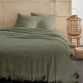 Parure de lit  2 personnes - 260x240cm - sauge