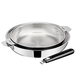 Duo poêles avec poignée amovible - inox - LAGOSTINA