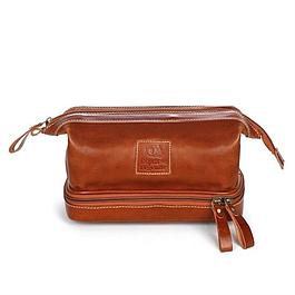 Trousse de toilette en cuir - marron