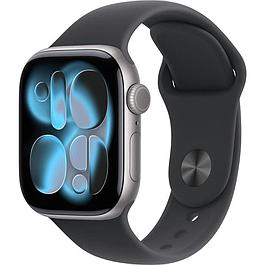 Apple Watch Series 11 GPS + Cellular - 42mm - Boîtier Space Grey Aluminium  - Bracelet Black Sport Band - S/M