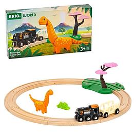 Circuit Dinosaure - Jeu sans Pile - Circuit de Train en Bois - BRIO World