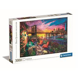 Puzzle 3000 pièces - Manhattan Balcony Sunset - Clementoni