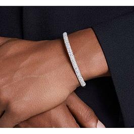 Bracelet-jonc Meteora Pavé Neige - M - Swarovski