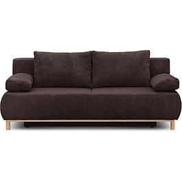 Banquette convertible 3 places velours marron