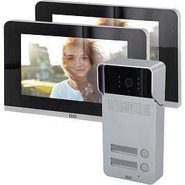 Kit interphone multi-appartement - Unité extérieure 2 boutons - 2 écrans 7 pouces