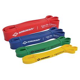 Set de 4 bandes de résistance élastiques Schildkrot Fitness Super Band