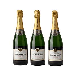 3 champagnes Taittinger cuvée Prestige Diamant