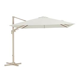 Parasol déporté - orientable - 3 x 3 m - crème/sable