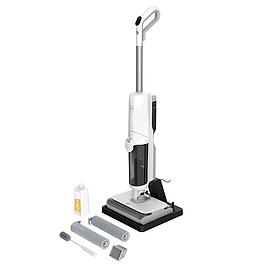 Aspirateur balai laveur sec et humide avec double rouleaux - 150 W - Blanc et Gris - HOOVER