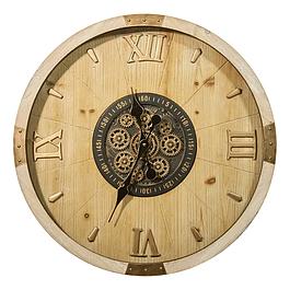 Horloge murale - métal et bois - 63.5 cm