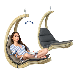 Fauteuil suspendu 1 personne - Anthracite/Taupe - AMAZONAS