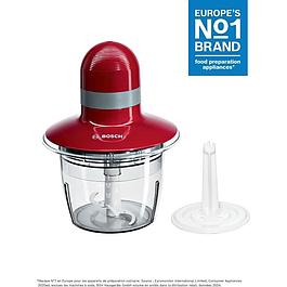 Hachoir - Rouge/Gris - 400W - Capacité 0,8L - BOSCH