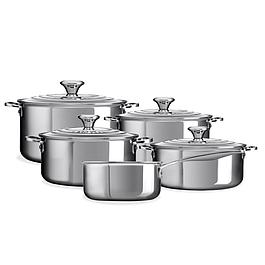 ENSEMBLE 5 PIÈCES COCOTTES ET CASSEROLE EN INOX LE CREUSET