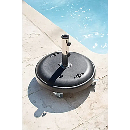 Pied de parasol avec roues 50 kg en béton - HESPERIDE