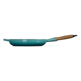 Poêle ronde - fonte émaillée - bleu turquoise  - 26 cm - LE CREUSET