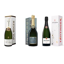 Trio de champagne - TAITTINGER - DEUTZ - POL ROGER