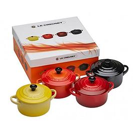 JEU DE 4 MINI COCOTTES EN CÉRAMIQUE LE CREUSET