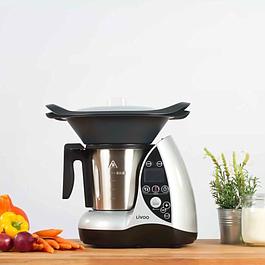 ROBOT CULINAIRE CHAUFFANT - GRIS & MÉTAL