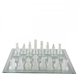 ÉCHIQUIER EN VERRE - TRANSPARENT & DÉPOLI